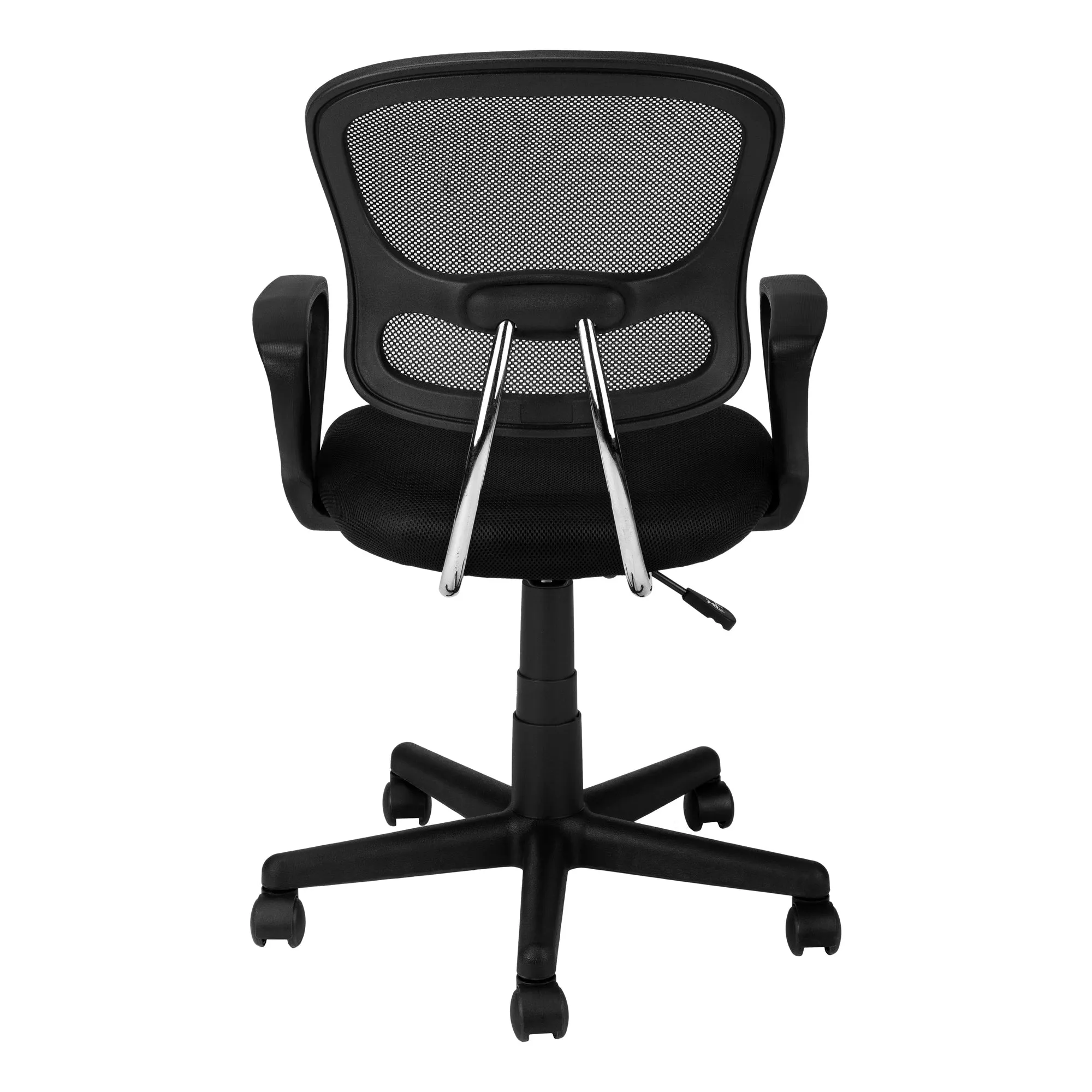 Office Chair, Adjustable Height, Swivel, Ergonomic, Armrests, Computer Desk, Work, Juvenile, Black Mesh, Black Metal, Contemporary, Modern