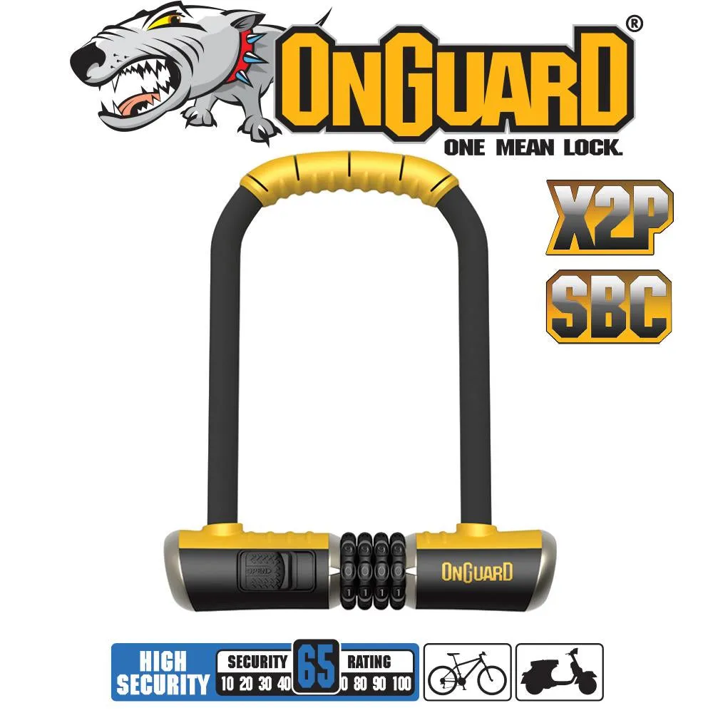 OnGuard Bulldog STD 13mm 11.5cm x 23cm Combo U-Lock