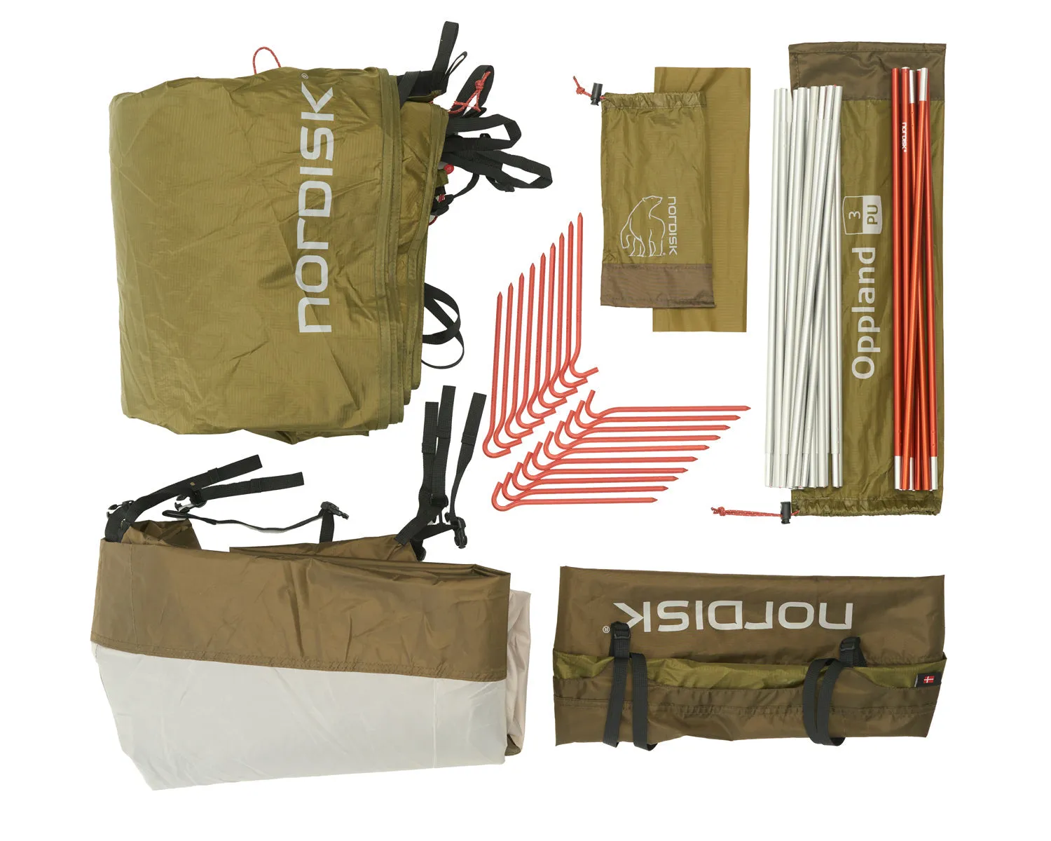 Oppland 3 PU (3.0) tent - Dark Olive