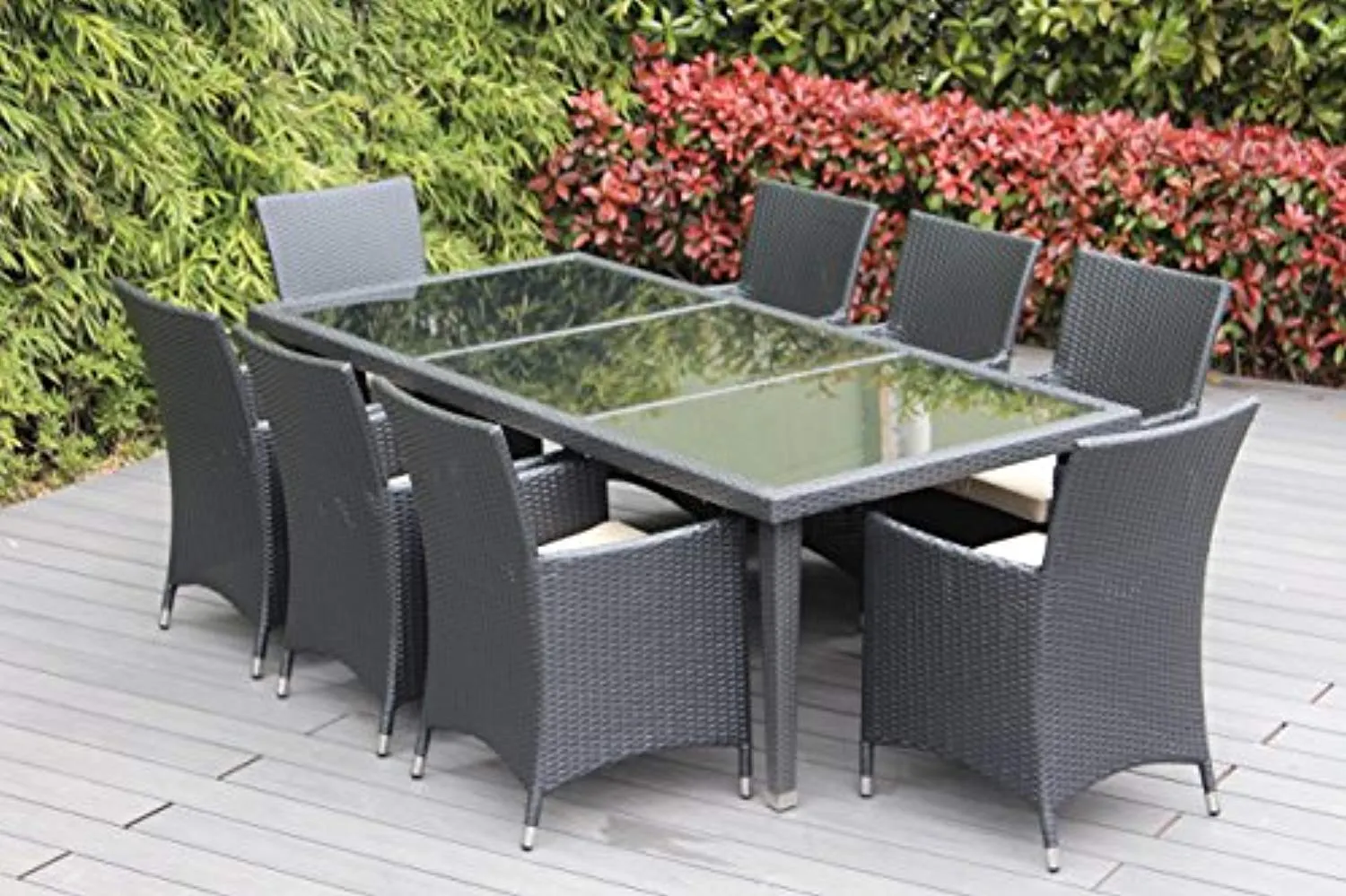 Outdoor Sectional Sofa, Dining and Chaise Lounge Wicker Patio Furniture Set (20 PC Set) with Free Patio Cover