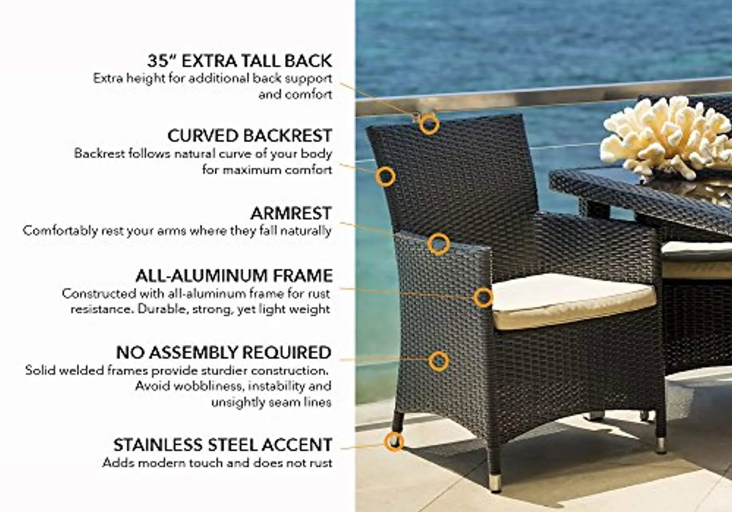 Outdoor Sectional Sofa, Dining and Chaise Lounge Wicker Patio Furniture Set (20 PC Set) with Free Patio Cover