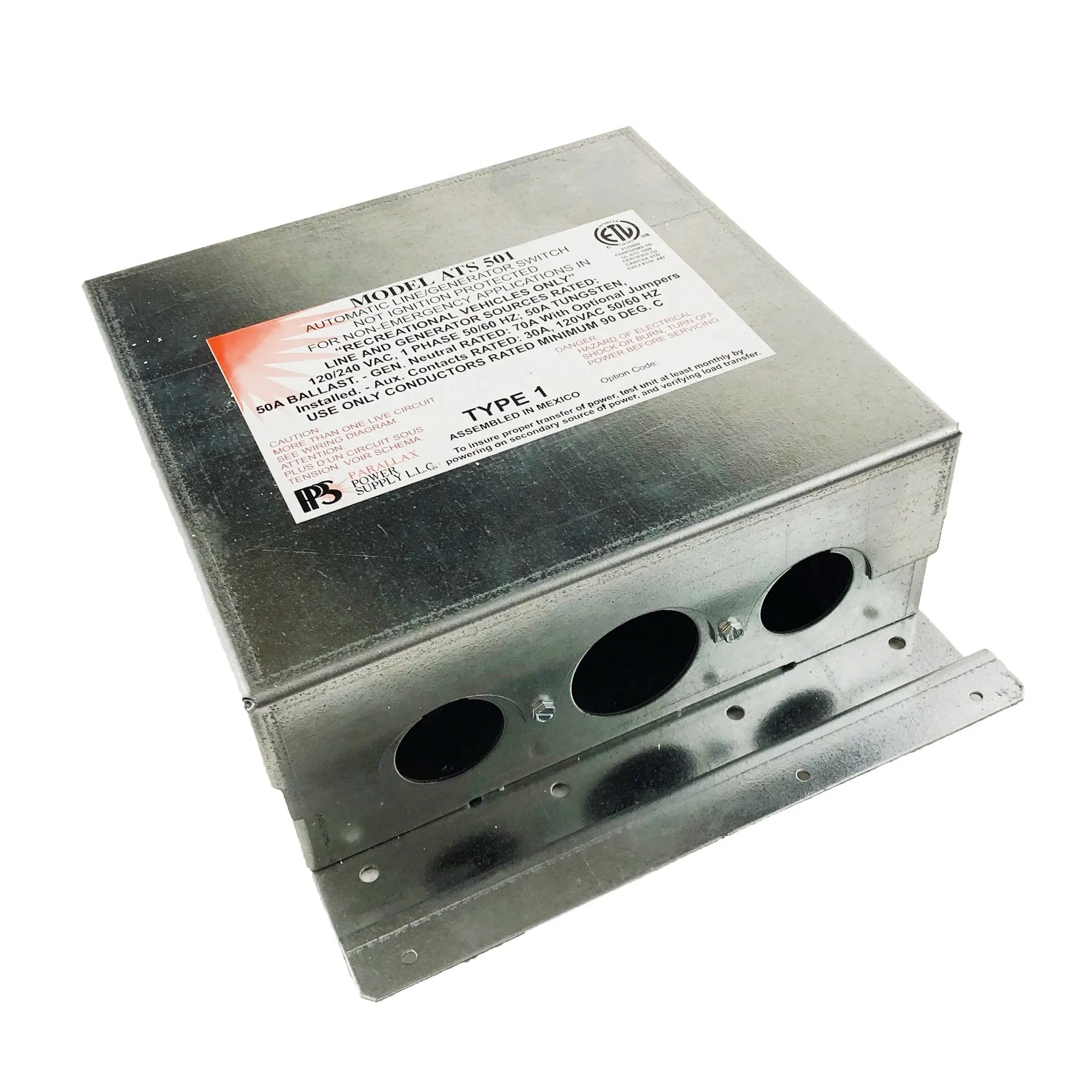 Parallax ATS501 Power Supply 120/240 Volt 50 Amp Transfer Switch