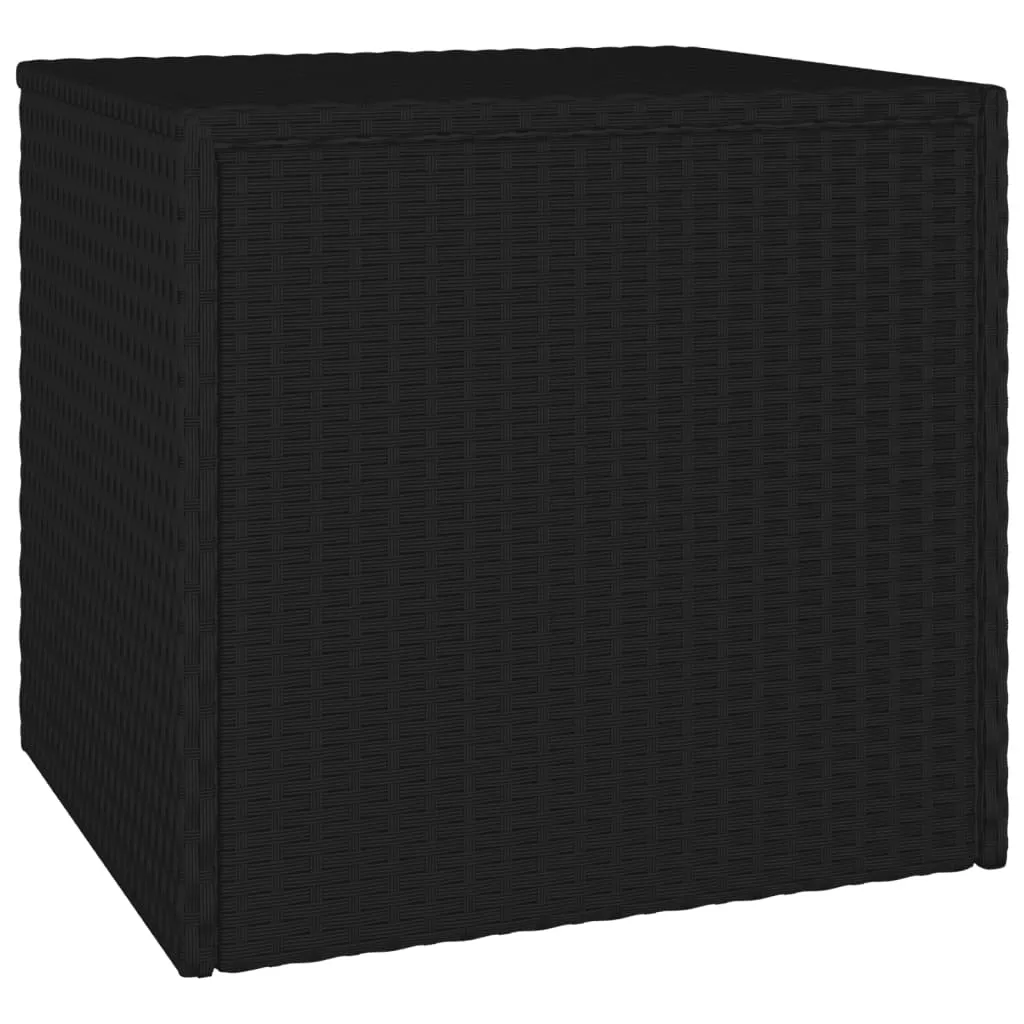 Patio Side Tables 3 pcs Black Poly Rattan