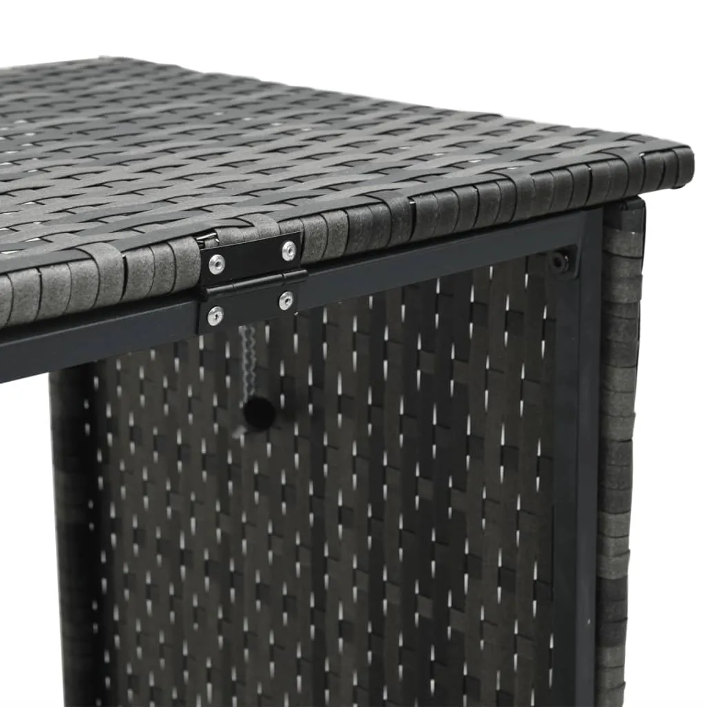 Patio Sofa with Table and Cushions L-Shaped Outdoor Garden Poly Rattan