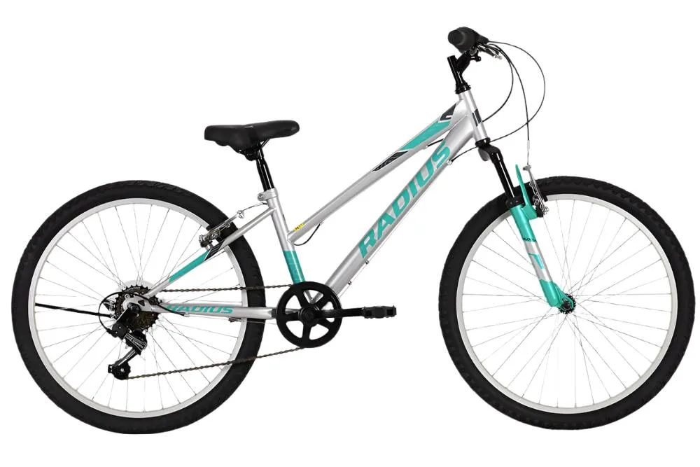 Radius LYNX 24" GI Kids Bike - Gloss Chrome / Turquoise / Charcoal
