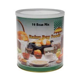 Rainy Day Foods Gluten-Free 16 Bean Mix 84 oz #10 Can - 26 Servings