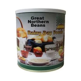 Rainy Day Foods Gluten-Free Great Northern Beans 6 (Case of Six) #10 Cans - 156 Servings