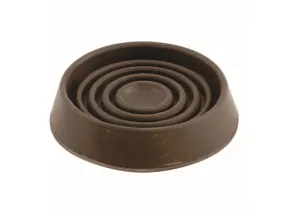 Shepherd Hardware 3-Inch Round Rubber Furniture Cups, Brown, 2- Pack