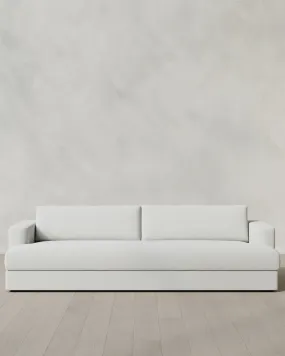 Sierra Performance Basketweave Curved Arm Sofa
