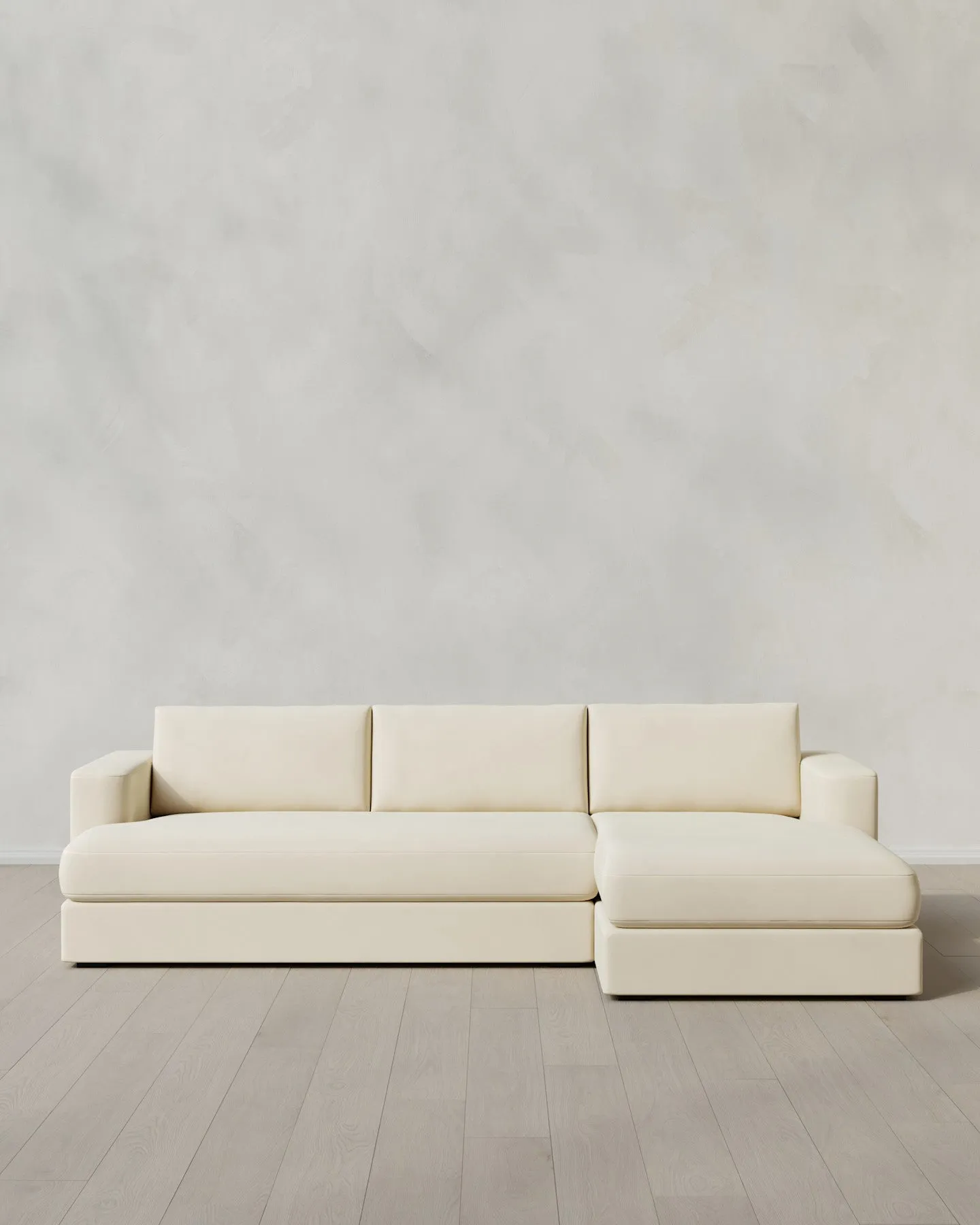 Sierra Performance Velvet Curved Arm Chaise Sectional