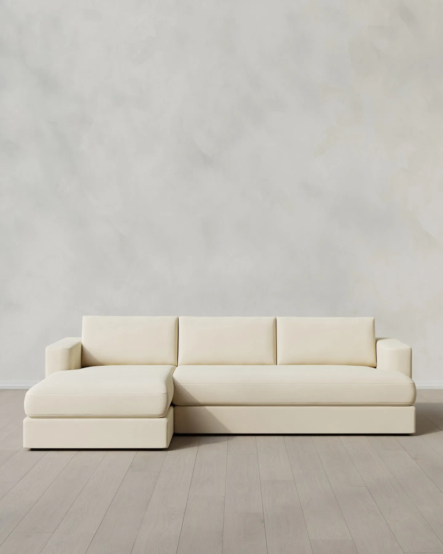 Sierra Performance Velvet Curved Arm Chaise Sectional
