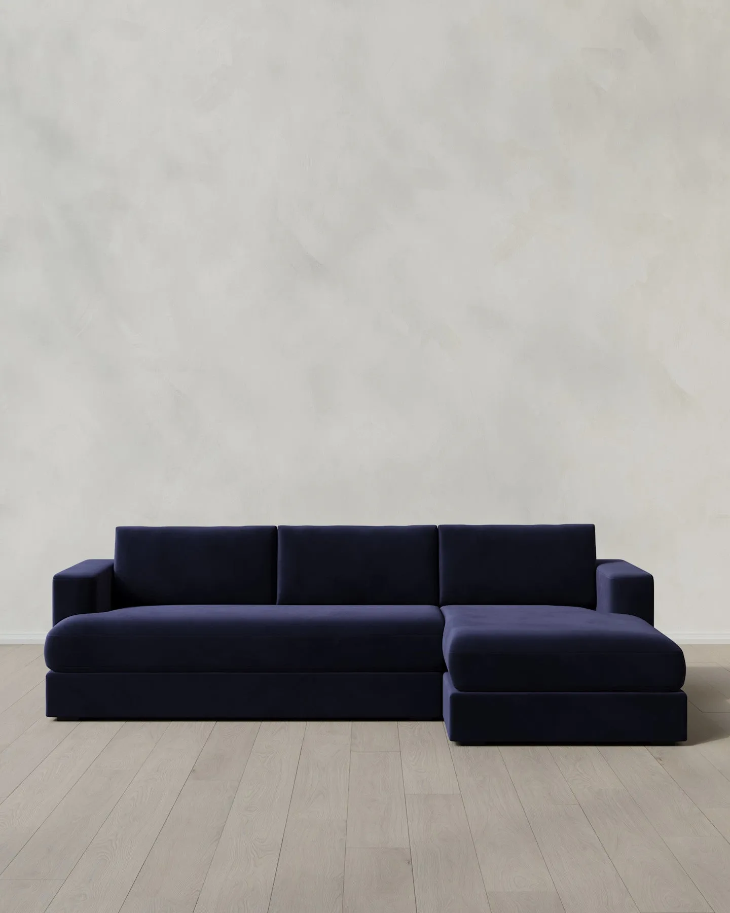 Sierra Performance Velvet Curved Arm Chaise Sectional