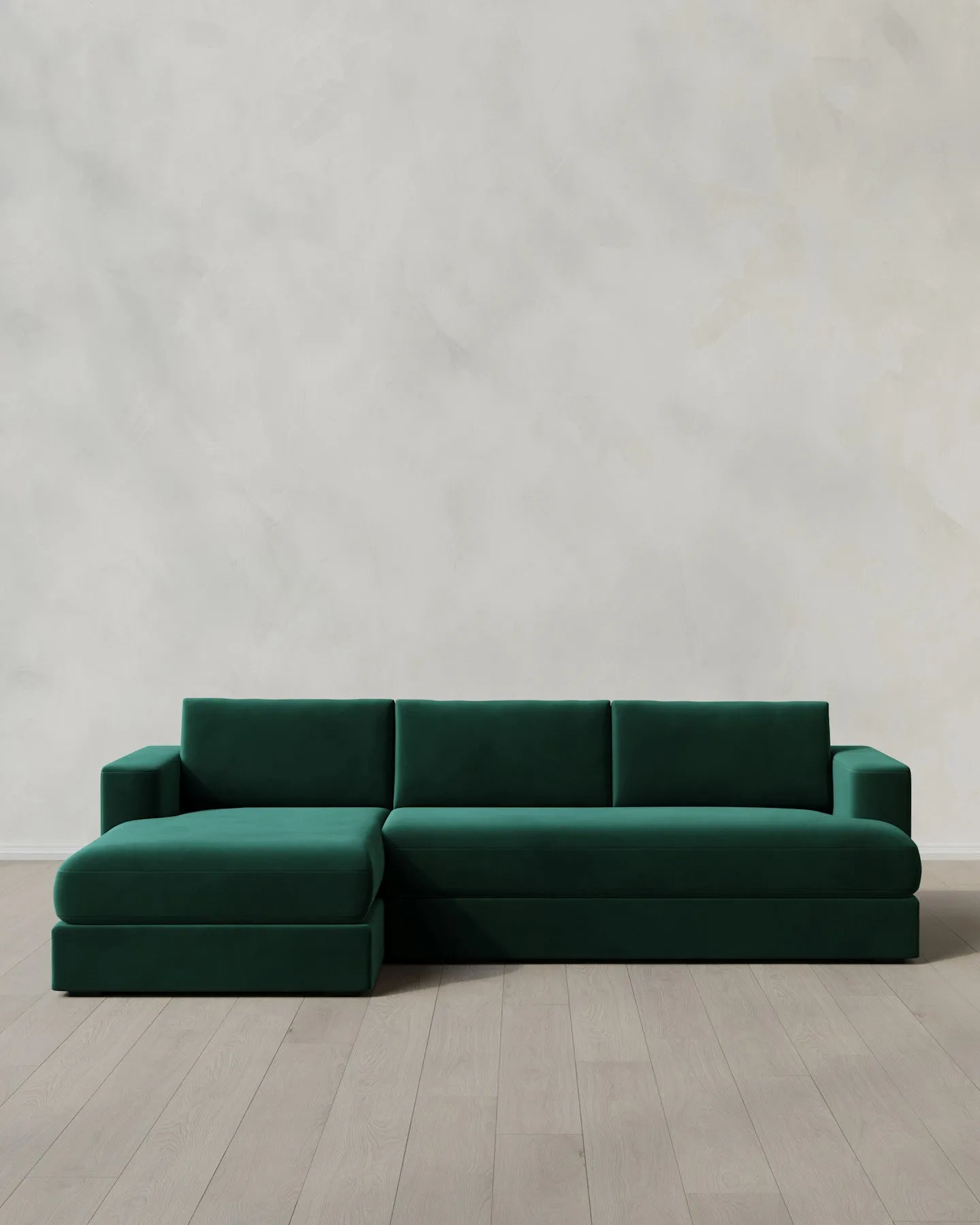Sierra Performance Velvet Curved Arm Chaise Sectional