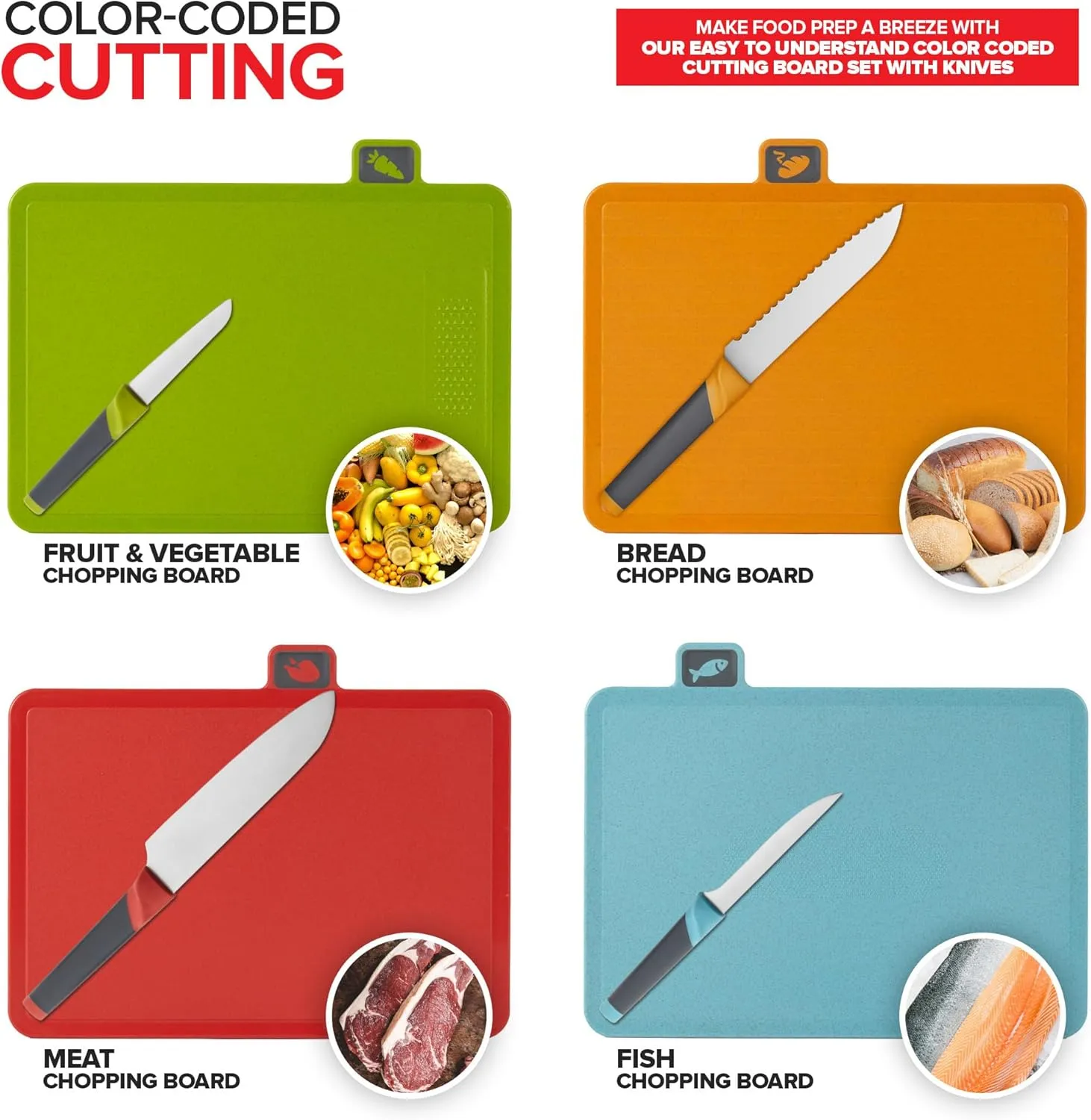 Smart Cutting Board  Knife Set