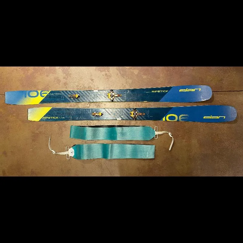 Used Elan Ripstick 106 with Plum Oazo Bindings