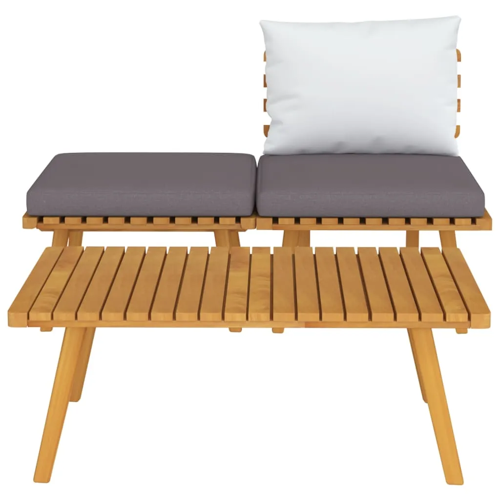 vidaXL 3 Piece Patio Lounge Set with Cushions Solid Acacia Wood