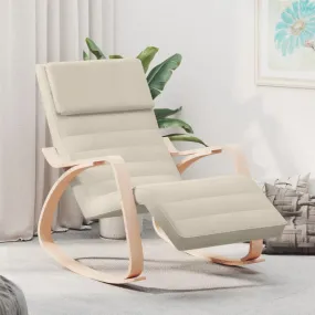 vidaXL Elegant Cream Fabric Rocking Chair - Stylish & Comfortable Seating for Any Room