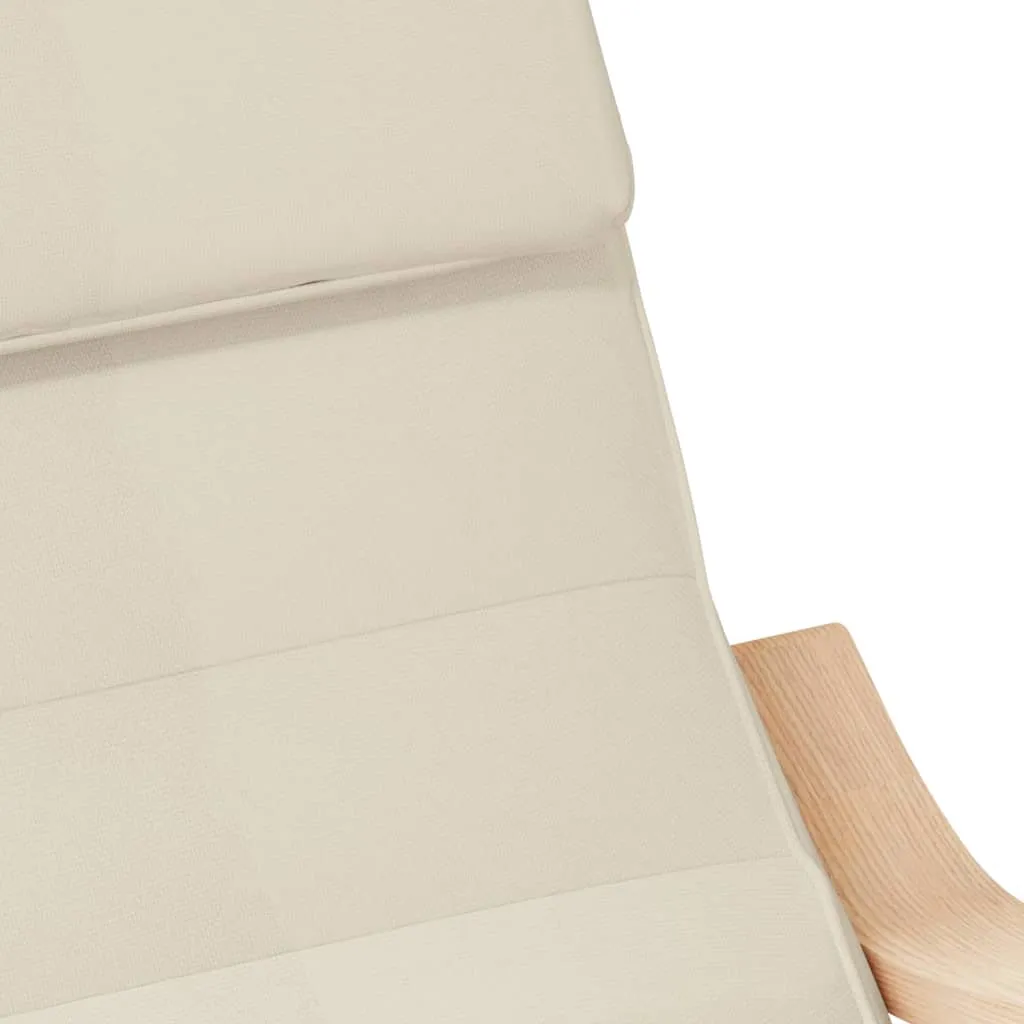 vidaXL Elegant Cream Fabric Rocking Chair - Stylish & Comfortable Seating for Any Room