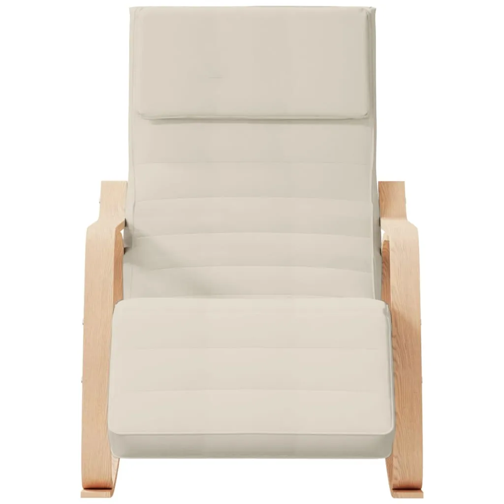 vidaXL Elegant Cream Fabric Rocking Chair - Stylish & Comfortable Seating for Any Room