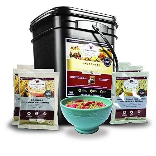 Wise Company Long Term Emergency Food Supply, Breakfast and Entree Variety,  Six-120 Serving Buckets (720 Total Servings)