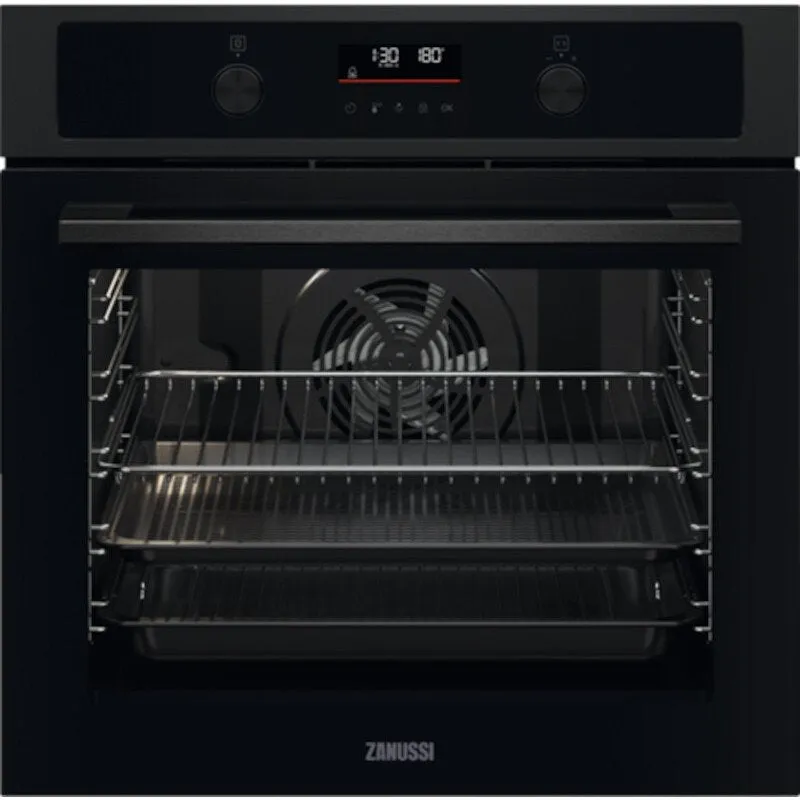 Zanussi ZOHNA7KN Built-In Electric Single Oven, Black, A  Rated